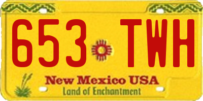 NM license plate 653TWH