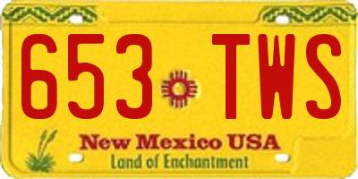 NM license plate 653TWS