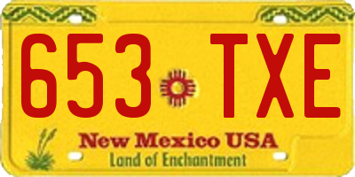 NM license plate 653TXE