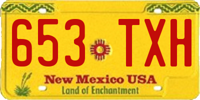 NM license plate 653TXH
