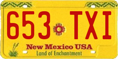 NM license plate 653TXI