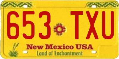 NM license plate 653TXU