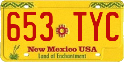 NM license plate 653TYC