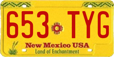 NM license plate 653TYG