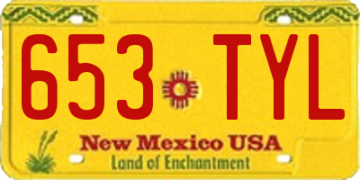 NM license plate 653TYL