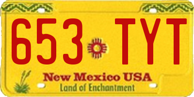 NM license plate 653TYT
