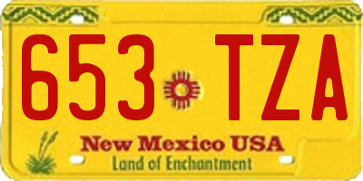 NM license plate 653TZA