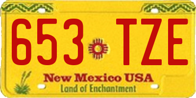 NM license plate 653TZE