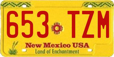 NM license plate 653TZM