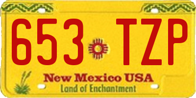 NM license plate 653TZP