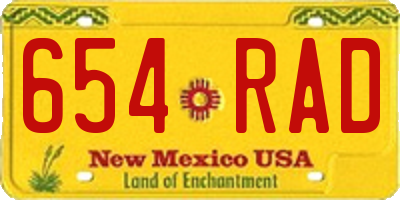 NM license plate 654RAD