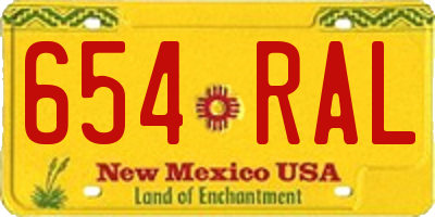 NM license plate 654RAL