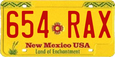 NM license plate 654RAX