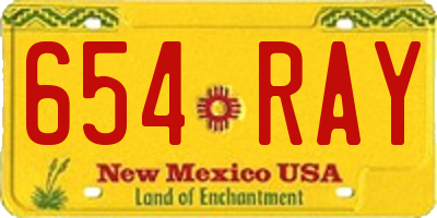 NM license plate 654RAY