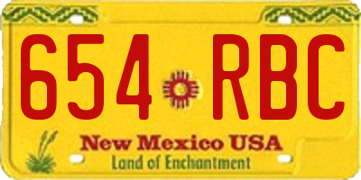 NM license plate 654RBC