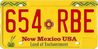 NM license plate 654RBE