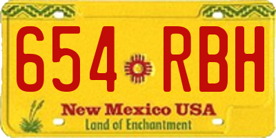 NM license plate 654RBH