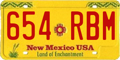 NM license plate 654RBM