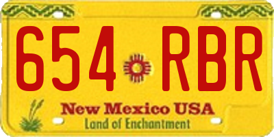 NM license plate 654RBR