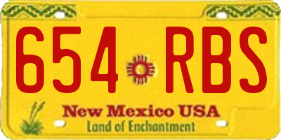 NM license plate 654RBS
