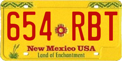 NM license plate 654RBT