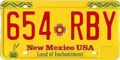 NM license plate 654RBY