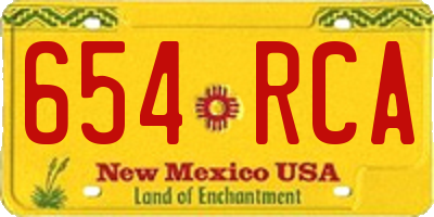 NM license plate 654RCA