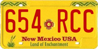 NM license plate 654RCC