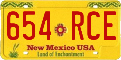 NM license plate 654RCE