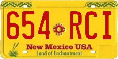 NM license plate 654RCI