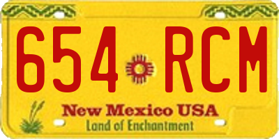 NM license plate 654RCM