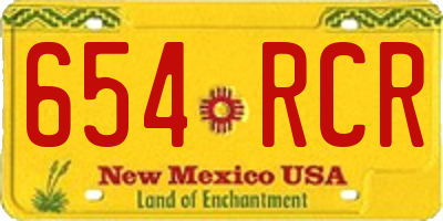 NM license plate 654RCR