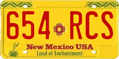 NM license plate 654RCS