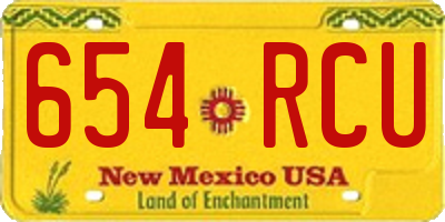 NM license plate 654RCU