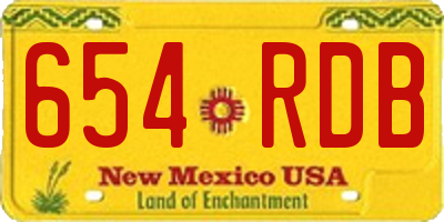 NM license plate 654RDB