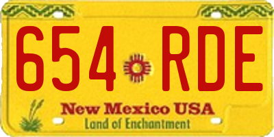 NM license plate 654RDE