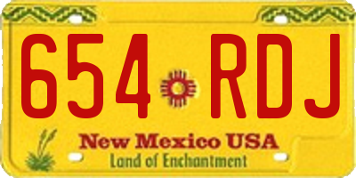NM license plate 654RDJ