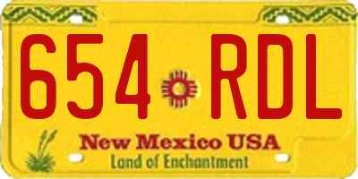 NM license plate 654RDL
