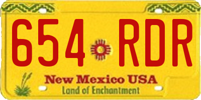 NM license plate 654RDR