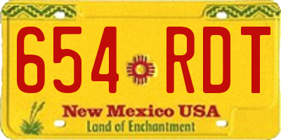 NM license plate 654RDT