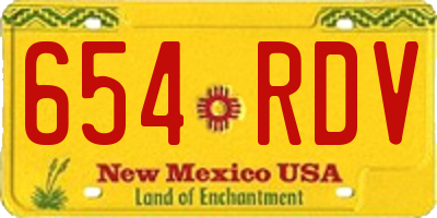 NM license plate 654RDV