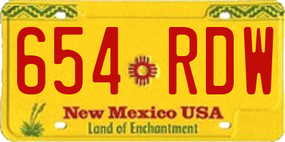 NM license plate 654RDW