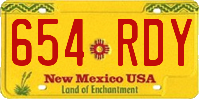 NM license plate 654RDY