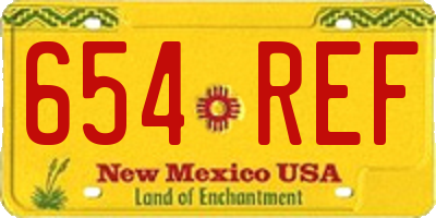 NM license plate 654REF