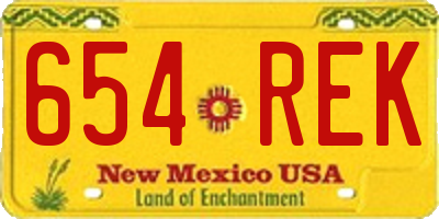 NM license plate 654REK