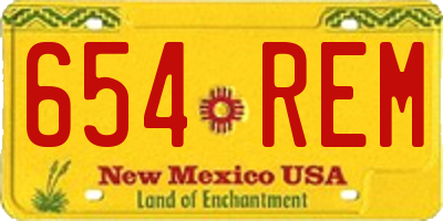 NM license plate 654REM