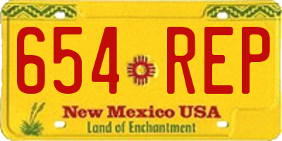 NM license plate 654REP