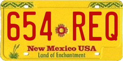 NM license plate 654REQ