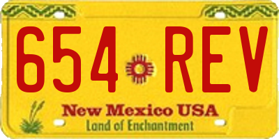 NM license plate 654REV