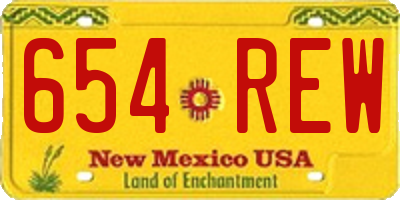 NM license plate 654REW